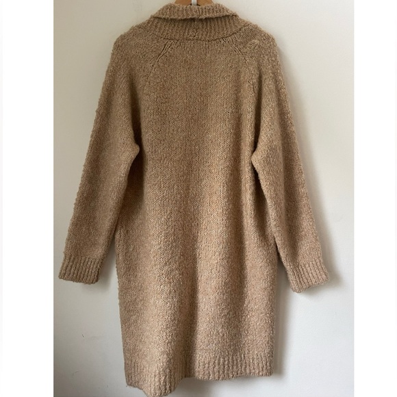 BY ANTHROPOLOGIE Lilla Longline Tan Wool Blend Knit Duster Cardigan L Coastal - Picture 8 of 12